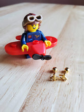 Load image into Gallery viewer, Dainty Jet Stud Earrings in Gold Colour