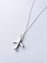 Load image into Gallery viewer, Cloud Surfer - Airplane Necklaces in Silver Colour