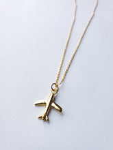 Load image into Gallery viewer, Cloud Surfer - Airplane Necklaces in Gold Colour