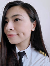 Load image into Gallery viewer, Dainty Jet Stud Earrings in Silver Colour