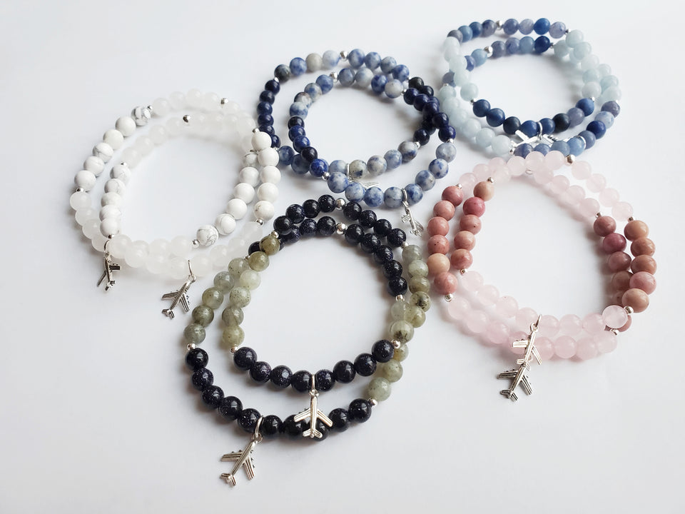 Handmade Airplane Stretch Bracelets