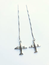 Load image into Gallery viewer, Cleared for Takeoff - Airplane Threader Earrings
