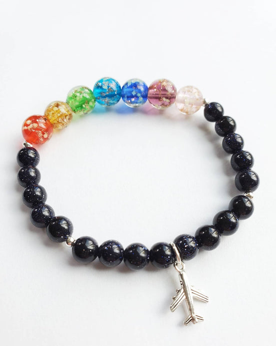 Over the Rainbow Airplane Bracelet